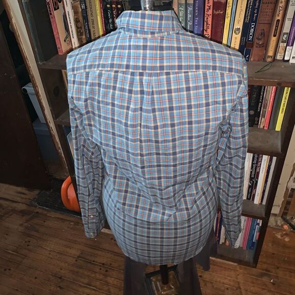 J Crew Slim Secret Wash Shirting 98% organic cotton S tartan plaid button down s - Picture 2 of 3